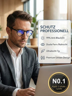 ZOom - Blaulichtfilterbrille mit Autofokus für Nah- und Fernsicht.